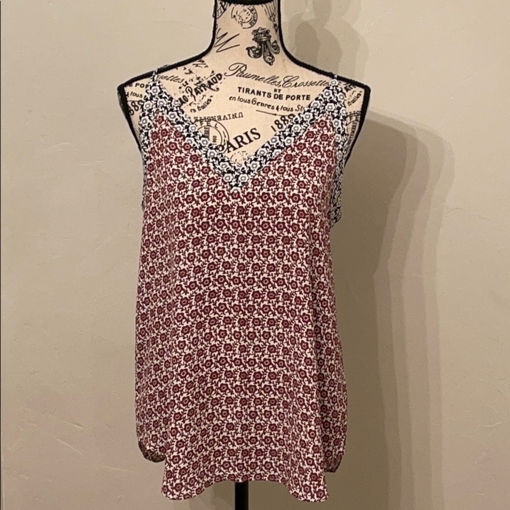 EUC Loft size small women’s floral tank​​​​​​​​​​​​​​